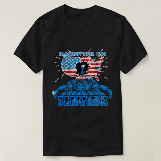 Officiële Scorpions Blackout USA Tour 1982 T-Shirt (Design voorkant)