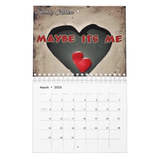 Officiële Scotty Allen 2024 Spiral Calendar Kalender (Mar 2026)