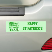 Officiële Sint Patrick's day drink team Bumpersticker (Op auto)