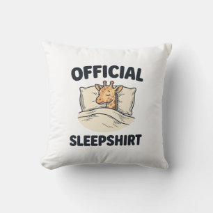 Officiële slaapshirt Giraffe Grappig slaap shirt D Kussen