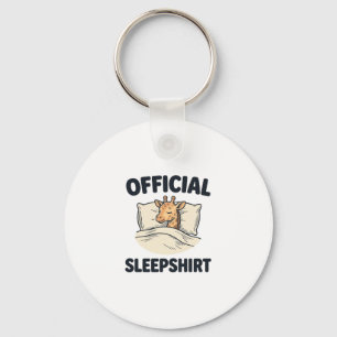 Officiële slaapshirt Giraffe Grappig slaap shirt D Sleutelhanger