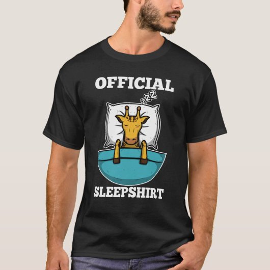 Officiële slaapshirt giraffe t-shirt (Voorkant)