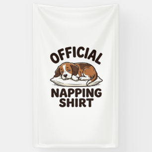 Officiële slaapshirt slapende hond vintage ontwerp spandoek