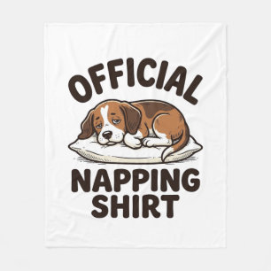 Officiële slaapshirt slaperige hond vintage ontwer fleece deken
