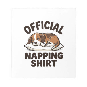 Officiële slaapshirt slaperige hond vintage ontwer notitieblok