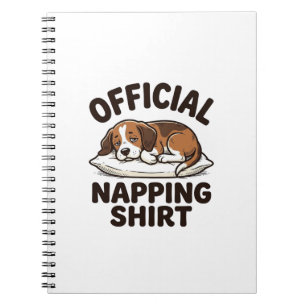 Officiële slaapshirt slaperige hond vintage ontwer notitieboek