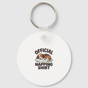 Officiële slaapshirt slaperige hond vintage ontwer sleutelhanger