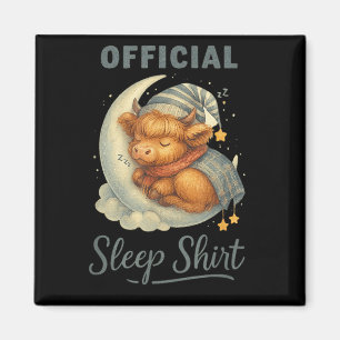 Officiële Sleep Squad Schattigee Highland Koe op d Magneet