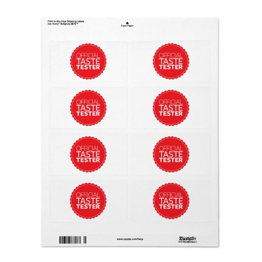 Officiële smaak etiket (Full Sheet)