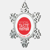 Officiële smaak tin sneeuwvlok ornament (Rechts)