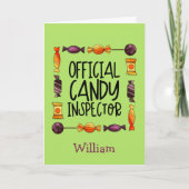 Officiële Snoep Inspector Halloween Wenskaart Kaart (Voorkant)