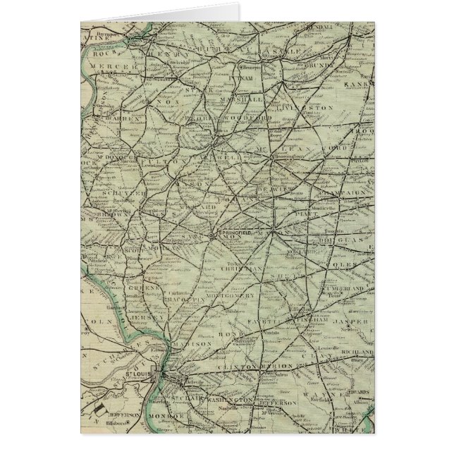 Officiële spoorwegkaart van Illinois (Voorkant)