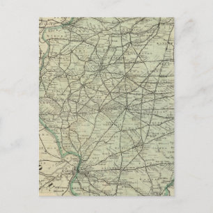 Officiële spoorwegkaart van Illinois Briefkaart