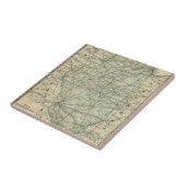 Officiële spoorwegkaart van Illinois Tegeltje (Zijkant)