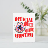 Officiële squatch hunter briefkaart (Staand voorkant)