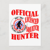 Officiële squatch hunter briefkaart (Voorkant)