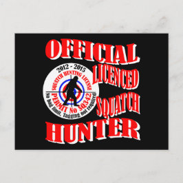 Officiële squatch hunter briefkaart