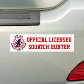 Officiële squatch hunter bumpersticker (Op auto)