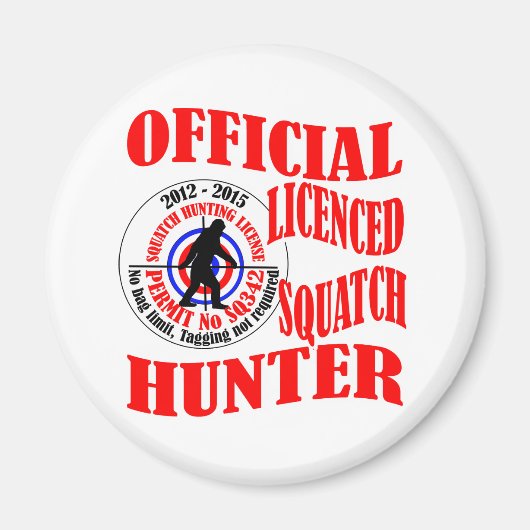 Officiële squatch hunter magneet (Voorkant)