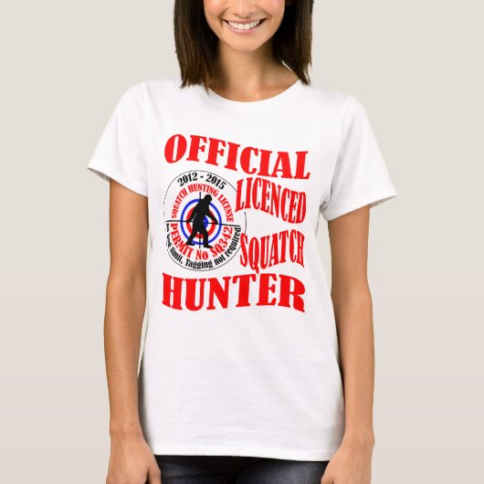 Officiële squatch hunter t-shirt (Voorkant)