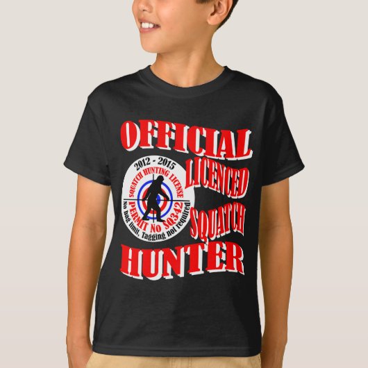 Officiële squatch hunter t-shirt (Voorkant)
