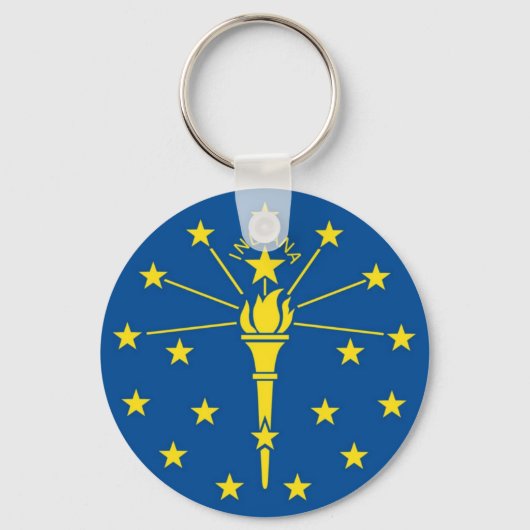 Officiële staatsvlag Indiana Sleutelhanger (Voorkant)