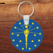 Officiële staatsvlag Indiana Sleutelhanger (Voorkant)