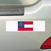 Officiële staatsvlag van Georgië Bumpersticker (Op auto)