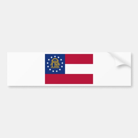 Officiële staatsvlag van Georgië Bumpersticker (Voorkant)