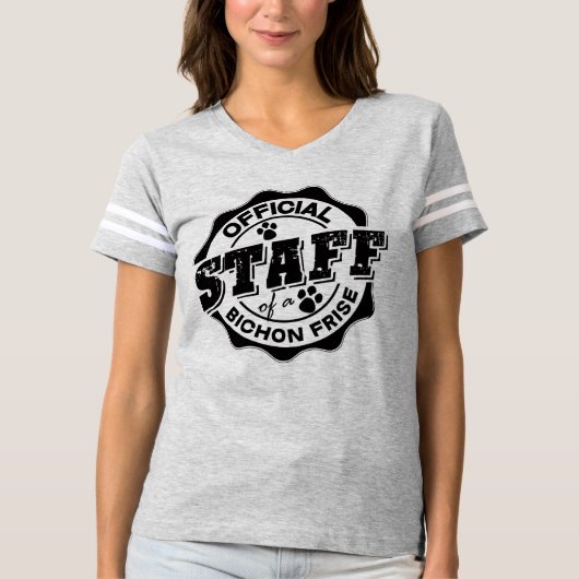 Officiële staf van een Bichon Frise T-shirt (Voorkant)