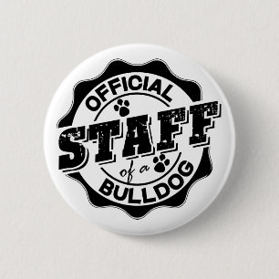 Officiële staf van een hond ronde button 5,7 cm