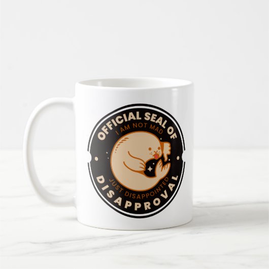 Officiële Stempel van Afkeuring Grappige Klassieke Koffiemok (Links)