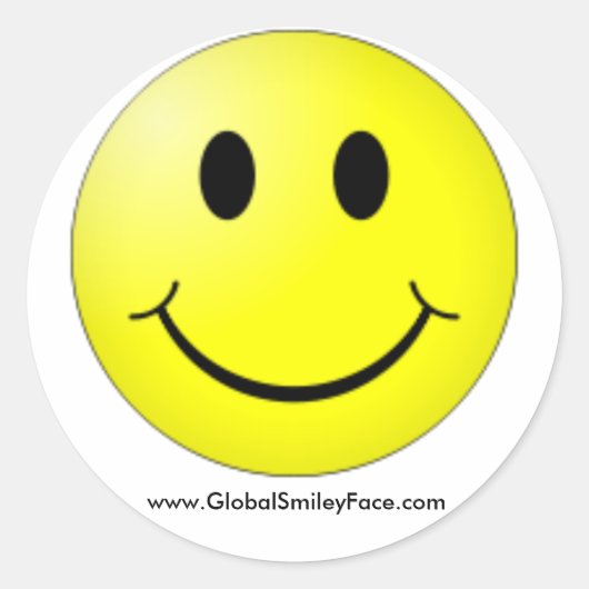 Officiële Sticker van GlobalSmileyFace.com (Voorkant)