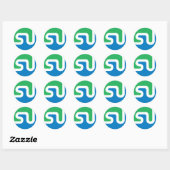 Officiële StumbleUpon logo Ronde Sticker (Vel)