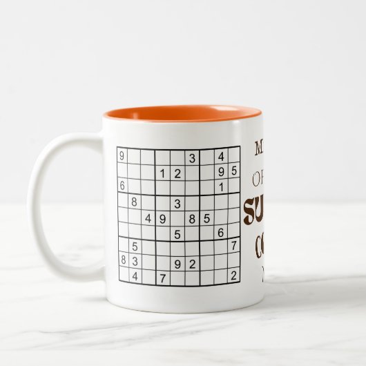 Officiële Sudoku Coffee-Mok voor puzzels Tweekleurige Koffiemok (Links)