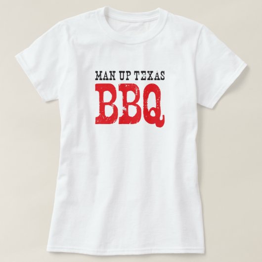 Officiële T-shirt van Man Up Texas BBQ (Design voorkant)