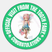 Officiële tandenfee bezoek Sticker voor kinderen (Voorkant)