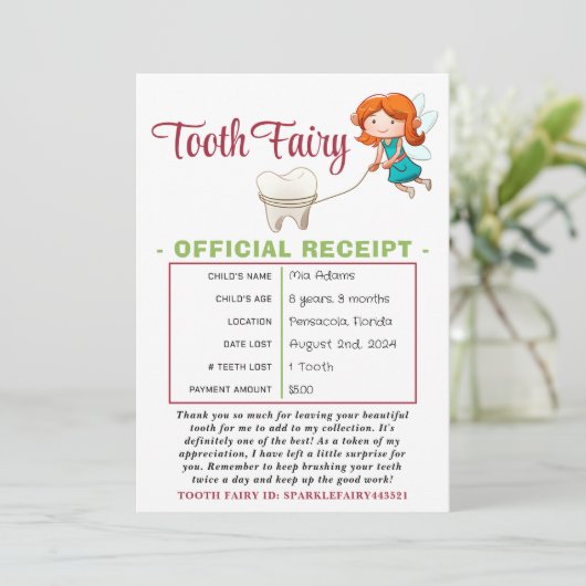 Officiële Tandvaartsontvangstbewijs Kaart (Staand voorkant)