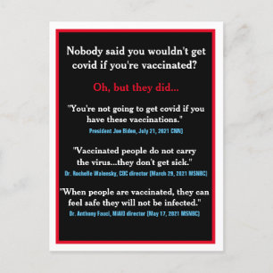 Officiële tegenstrijdige informatie briefkaart