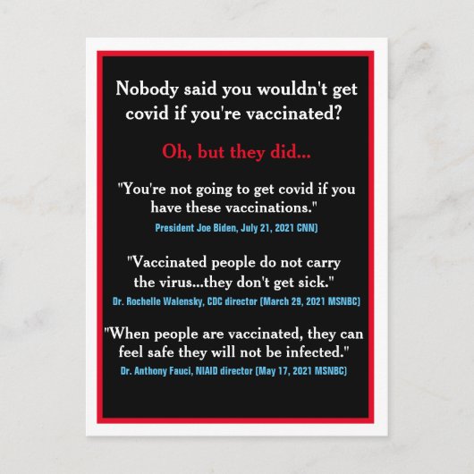 Officiële tegenstrijdige informatie briefkaart (Voorkant)