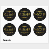 Officiële ticker van Sanyare Chronicles Ronde Sticker (Vel)