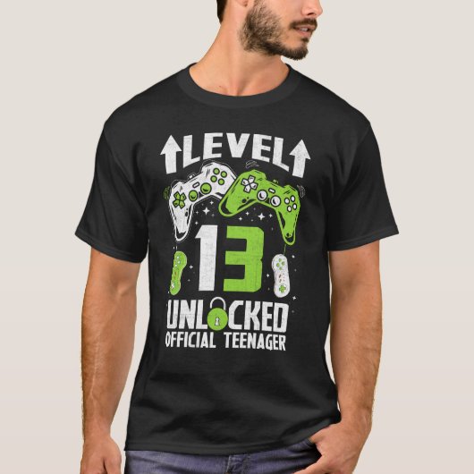 Officiële tiener 13e jaars niveau 13 niet-vergrend t-shirt (Voorkant)
