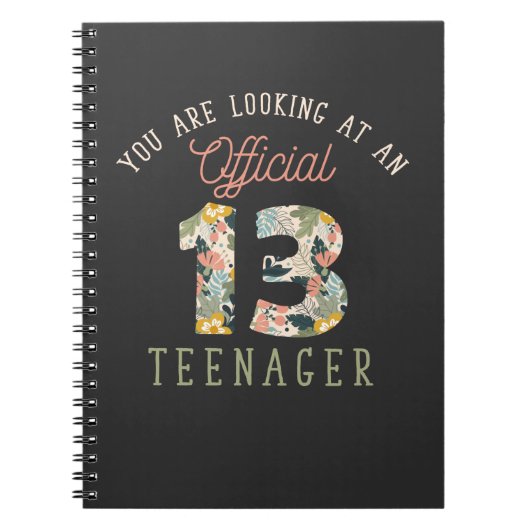 Officiële tiener 13e verjaardag 13-jarig meisje notitieboek (Voorkant)