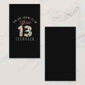 Officiële tiener 13e verjaardag 13-jarig meisje visitekaartje (Voorkant / Achterkant)