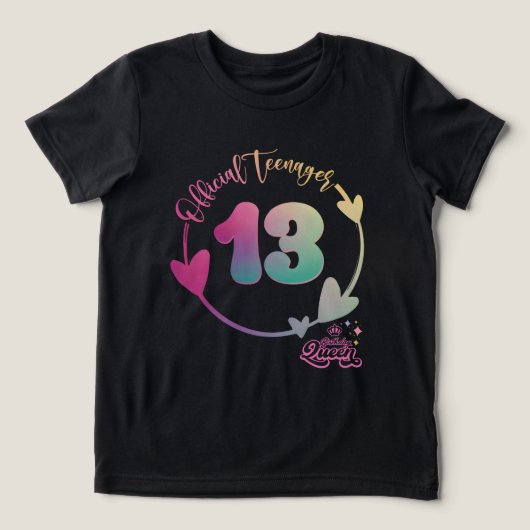Officiële tiener 13e verjaardag 13-jarige geschenk Tri-Blend shirt (Design voorkant)