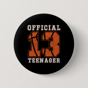 Officiële Tiener 13e Verjaardag Boy Party Bysketby Ronde Button 5,7 Cm