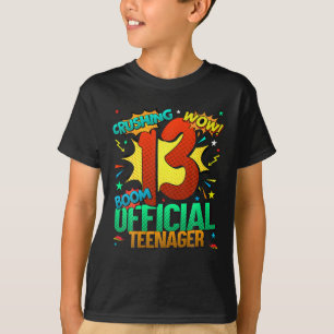 Officiële tiener 13e verjaardag Comic Geweldige T-shirt