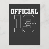 Officiële tiener 13e verjaardag Dertien jaar oud Briefkaart (Voorkant)