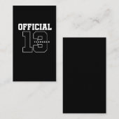 Officiële tiener 13e verjaardag Dertien jaar oud Visitekaartje (Voorkant / Achterkant)