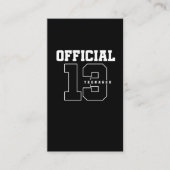 Officiële tiener 13e verjaardag Dertien jaar oud Visitekaartje (Voorkant)